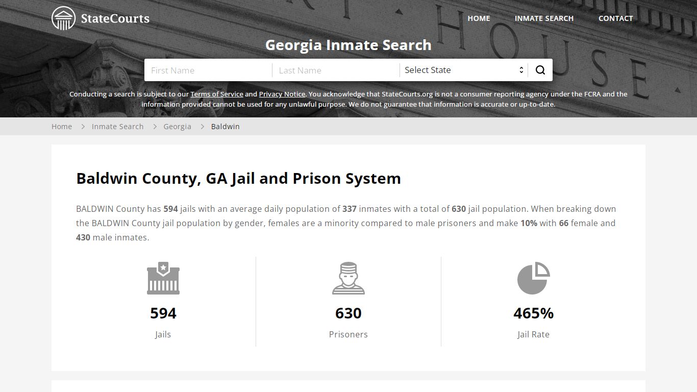 Baldwin County, GA Inmate Search - StateCourts